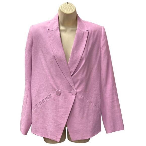 THE SEI Double Breasted Blazer In Lavendar NWT Size 0 - Picture 2 of 5